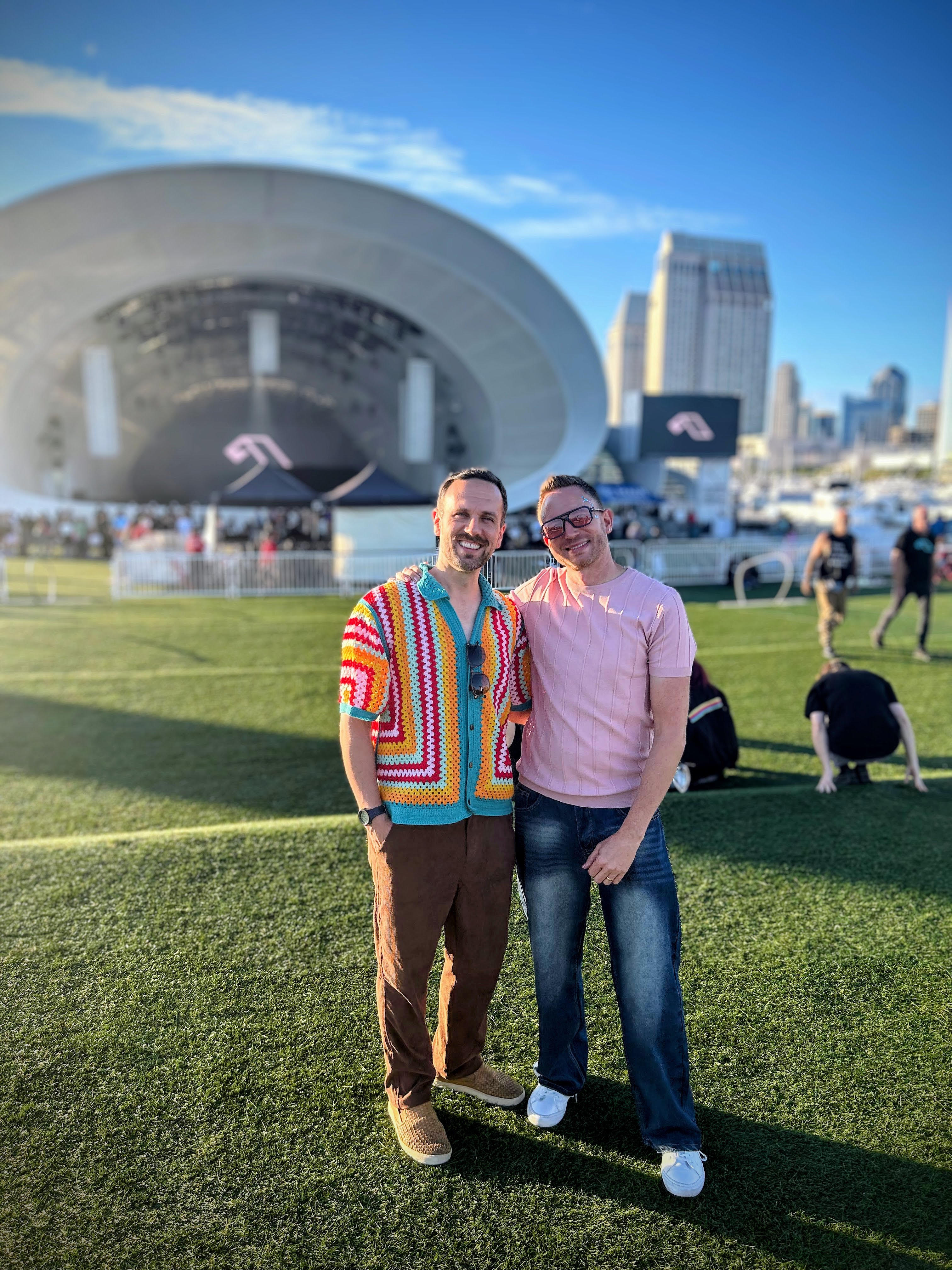 Arden with husband Brian at the Rady Shell in San Diego for Above & Beyond's Bigger Than All of Us Tour